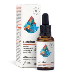 AURA HERBALS Luteina + witamina A + DHA + zeaksantyna (30 ml / 1 fl. oz.) – Nuvalia