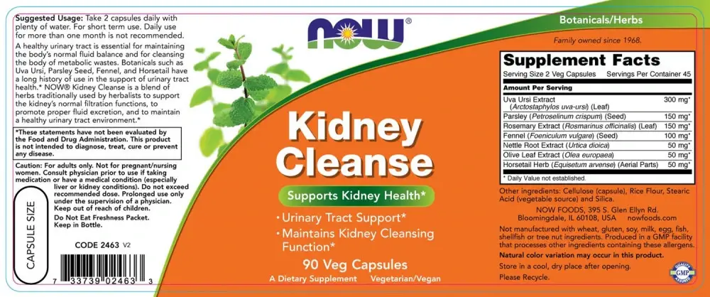 Kidney Cleanse - 90 vcaps - obrazek 2
