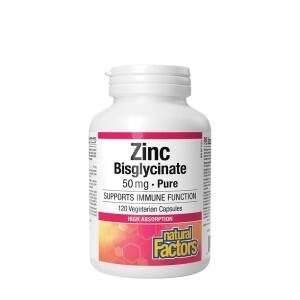 Natural Factors Zinc Bisglycinate 50 mg  (120 Capsules) - Nuvalia