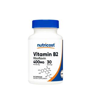 Nutricost Vitamin B2 Riboflavin 400 mg (30 Capsules) - Nuvalia