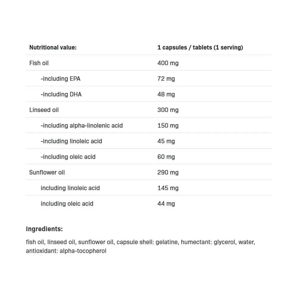 Omega 3-6-9 Strong - 90 caps - obrazek 2