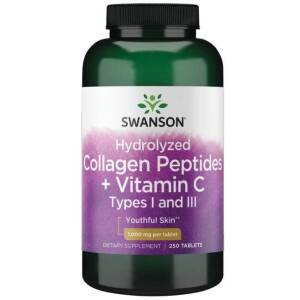 SWANSON Hydrolizowany kolagen I i III + C 250tab - Nuvalia