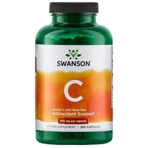 SWANSON Witamina C500 + dzika ró¿a 250 kaps - Nuvalia