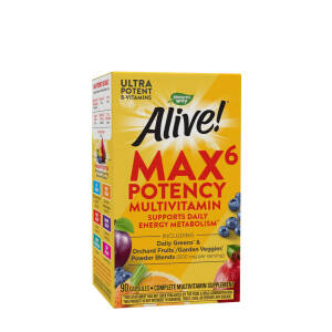 Natures Way Alive!® Max6 Max Potency Daily Multivitamin (90 Capsules) - Nuvalia