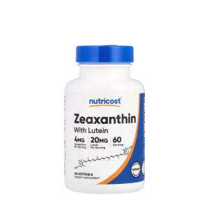 Nutricost Zeaxanthin (with Lutein)  (60 Softgels) - Nuvalia