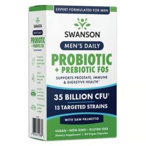 SWANSON Men's Daily Probiotic + Prebiotic 60vcaps - Nuvalia